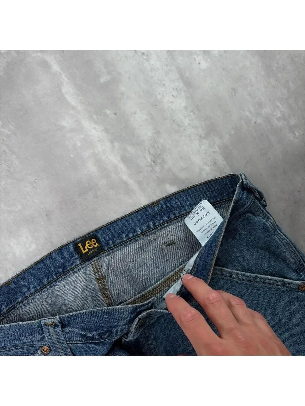 Vintage Blue Lee Grunge Carpenter Distressed Skater Denim Jeans